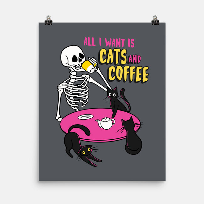 Skull And Cats-None-Matte-Poster-yumie