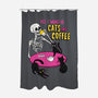 Skull And Cats-None-Polyester-Shower Curtain-yumie