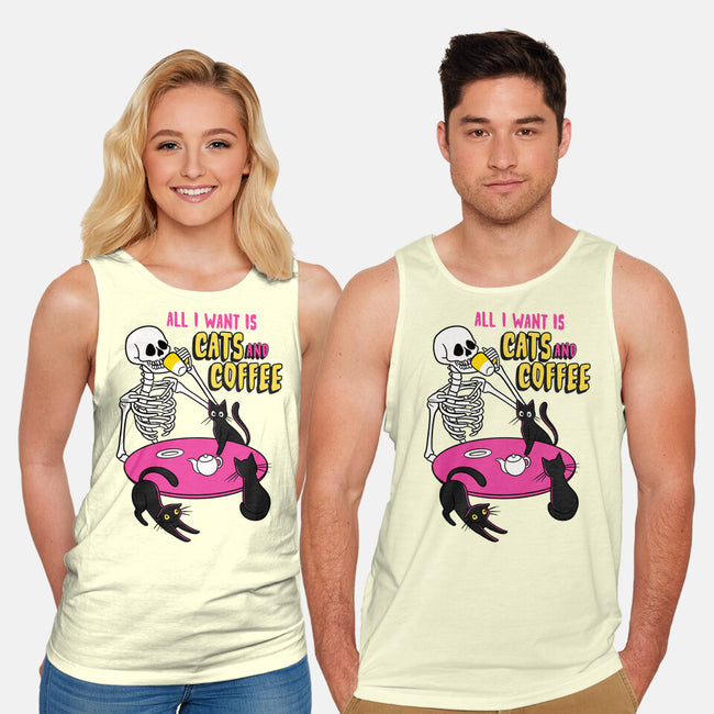 Skull And Cats-Unisex-Basic-Tank-yumie