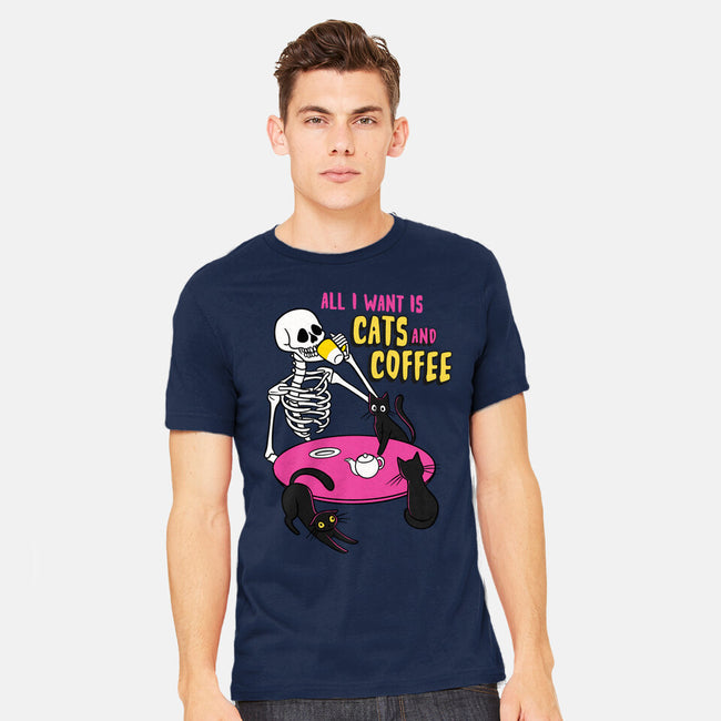 Skull And Cats-Mens-Heavyweight-Tee-yumie