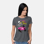 Skull And Cats-Womens-Basic-Tee-yumie