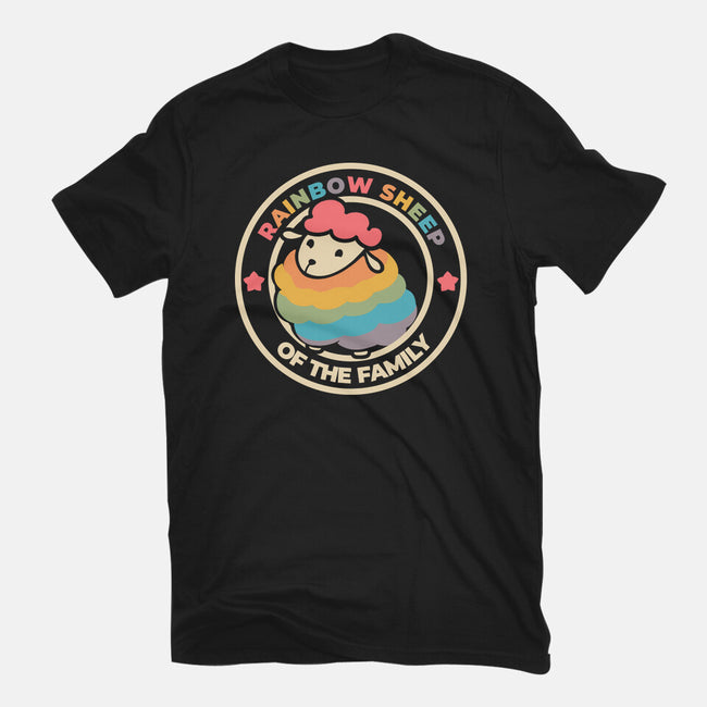 Rainbow Sheep-Womens-Fitted-Tee-yumie