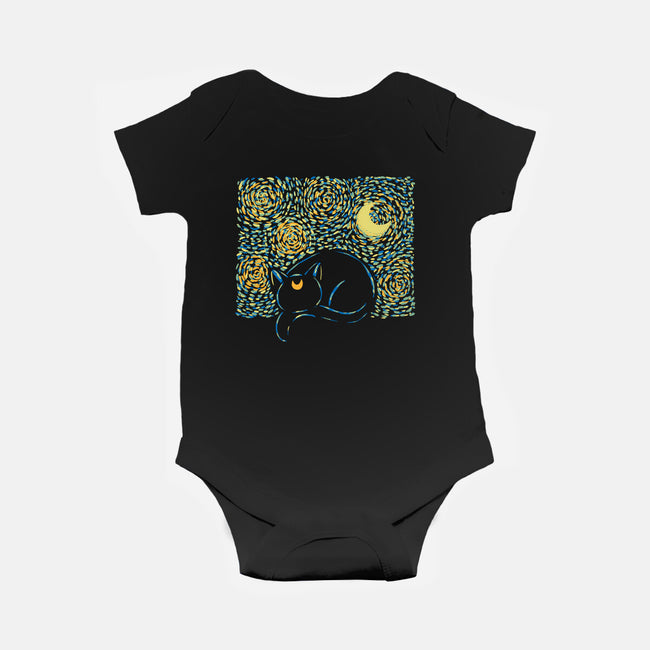 Starry Cat Art-Baby-Basic-Onesie-yumie