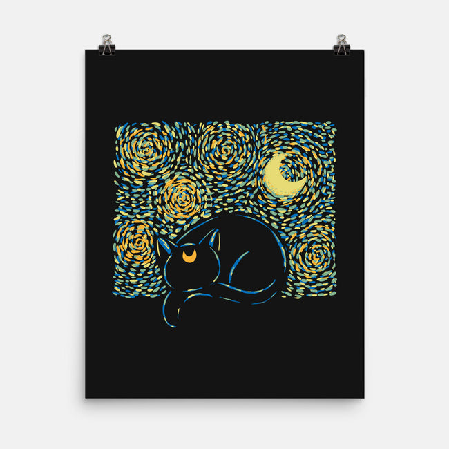 Starry Cat Art-None-Matte-Poster-yumie