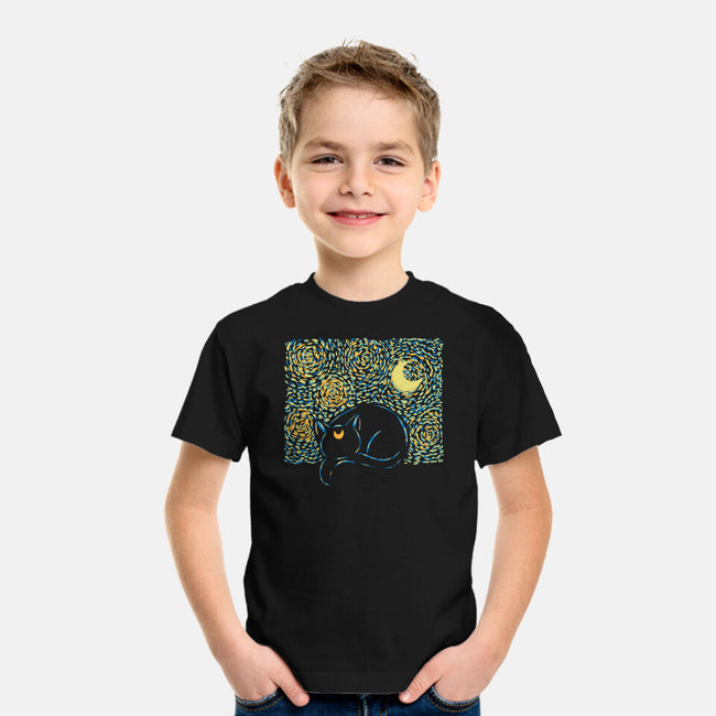 Starry Cat Art-Youth-Basic-Tee-yumie