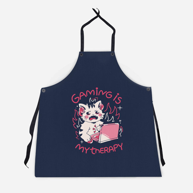 Gaming Is My Therapy-Unisex-Kitchen-Apron-yumie