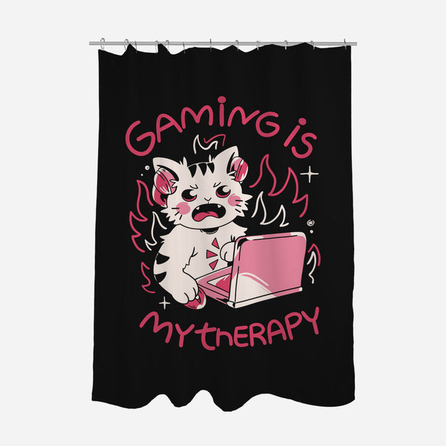 Gaming Is My Therapy-None-Polyester-Shower Curtain-yumie