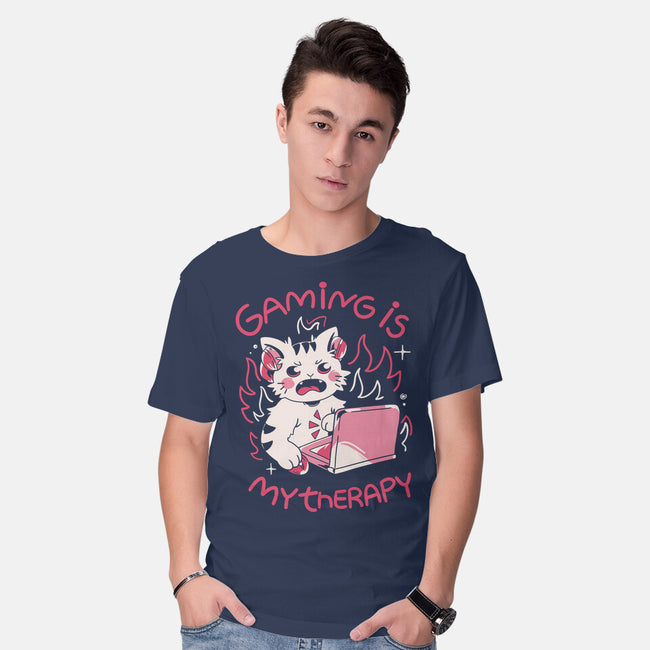 Gaming Is My Therapy-Mens-Basic-Tee-yumie