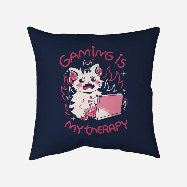 Gaming Is My Therapy-None-Removable Cover w Insert-Throw Pillow-yumie