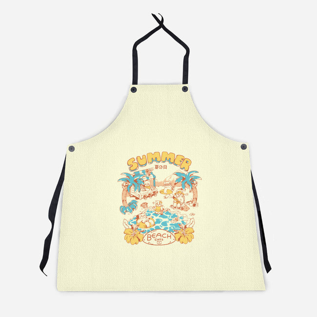 Summer Beach Cats-Unisex-Kitchen-Apron-yumie