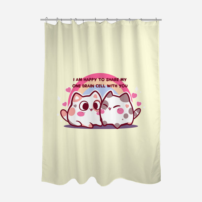 Happy To Share My Brain Cell-None-Polyester-Shower Curtain-TechraNova