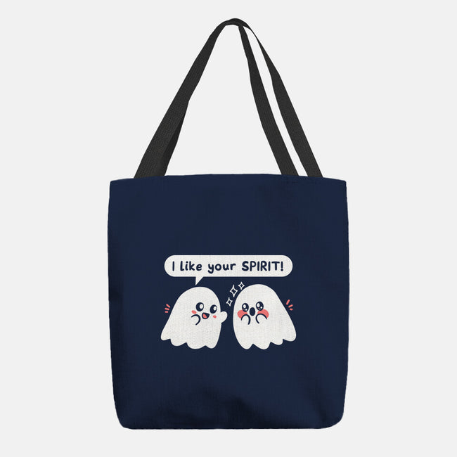 Ghost Likes Your Spirit-None-Basic Tote-Bag-TechraNova