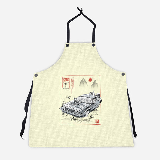 DeLorean Sumi-e-Unisex-Kitchen-Apron-Astrobot Invention