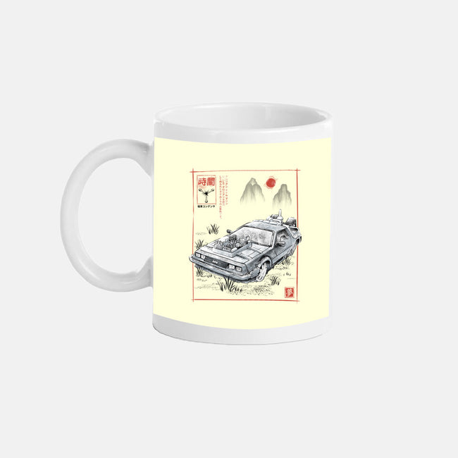 DeLorean Sumi-e-None-Mug-Drinkware-Astrobot Invention