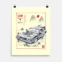 DeLorean Sumi-e-None-Matte-Poster-Astrobot Invention