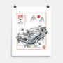 DeLorean Sumi-e-None-Matte-Poster-Astrobot Invention