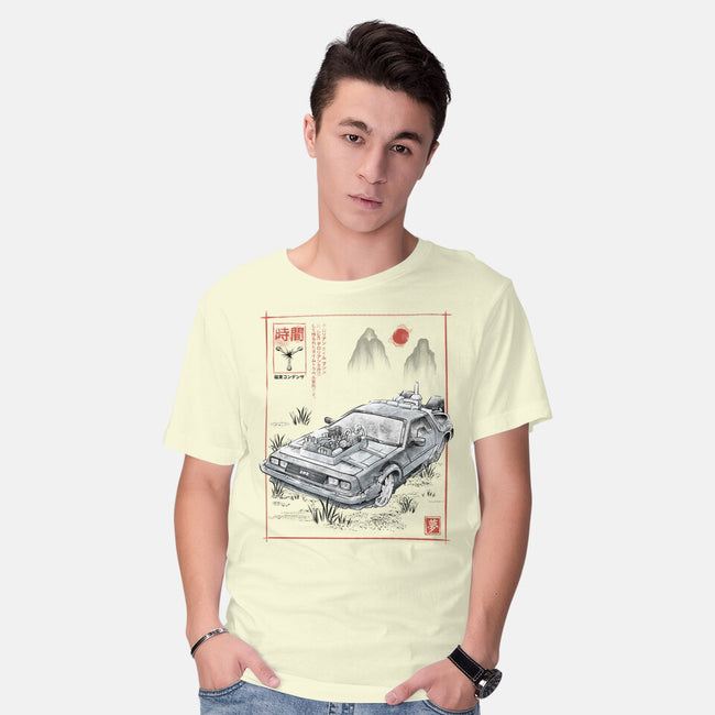 DeLorean Sumi-e-Mens-Basic-Tee-Astrobot Invention