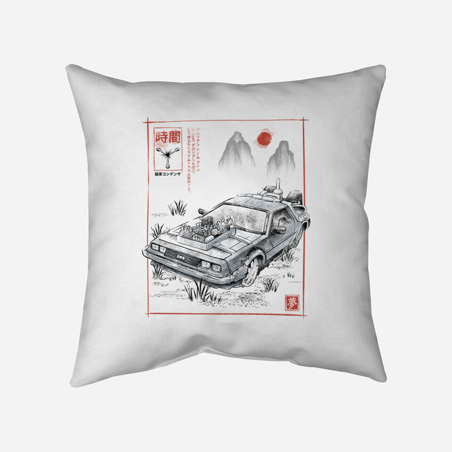 DeLorean Sumi-e-None-Removable Cover w Insert-Throw Pillow-Astrobot Invention