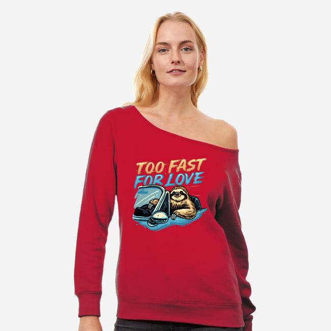 Too Fast For Love-Womens-Off Shoulder-Sweatshirt-glitchygorilla