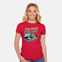 Too Fast For Love-Womens-Fitted-Tee-glitchygorilla