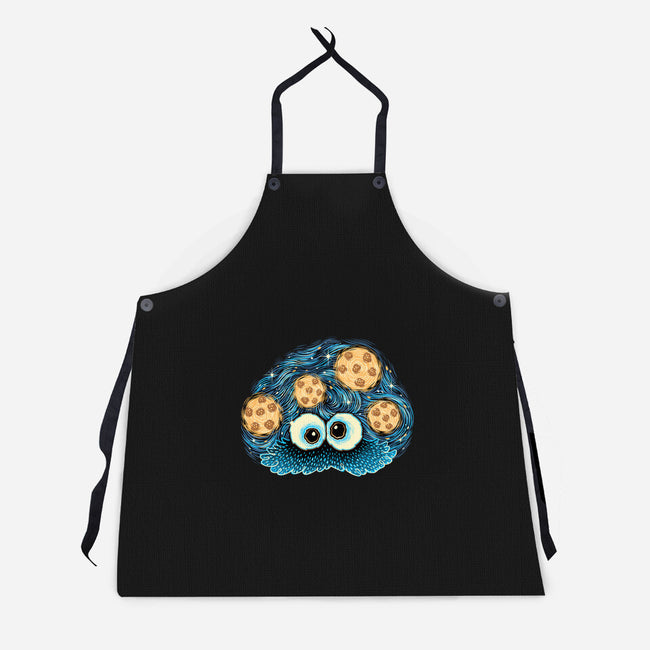 Cookies In The Night Sky-Unisex-Kitchen-Apron-glitchygorilla