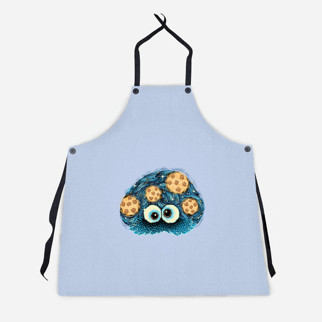 Cookies In The Night Sky-Unisex-Kitchen-Apron-glitchygorilla