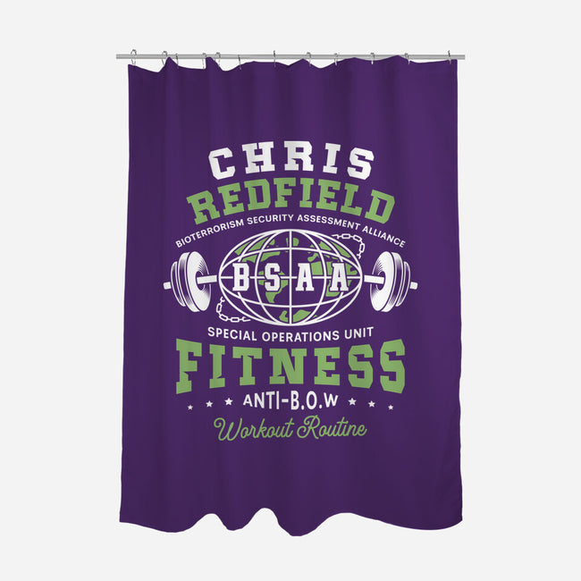 Bsaa Redfield Fitness Emblem-None-Polyester-Shower Curtain-LAGELANTEE