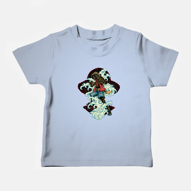 Pirate King Waves-Baby-Basic-Tee-glitchygorilla