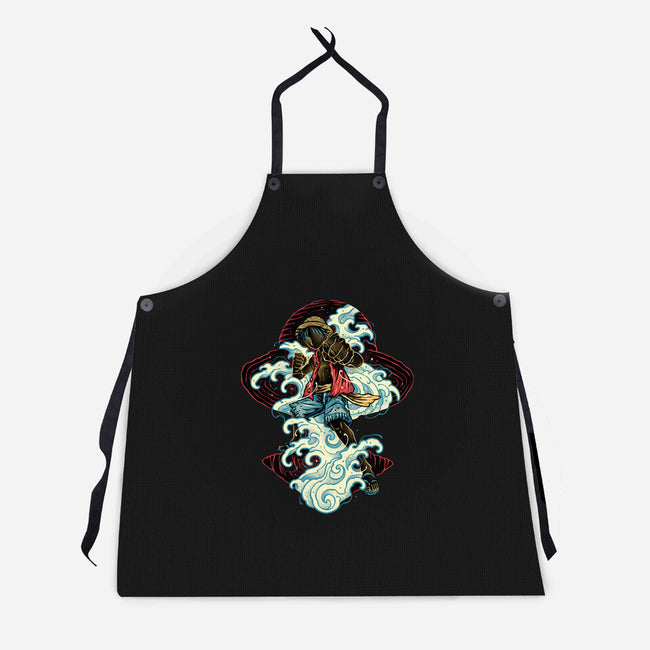 Pirate King Waves-Unisex-Kitchen-Apron-glitchygorilla