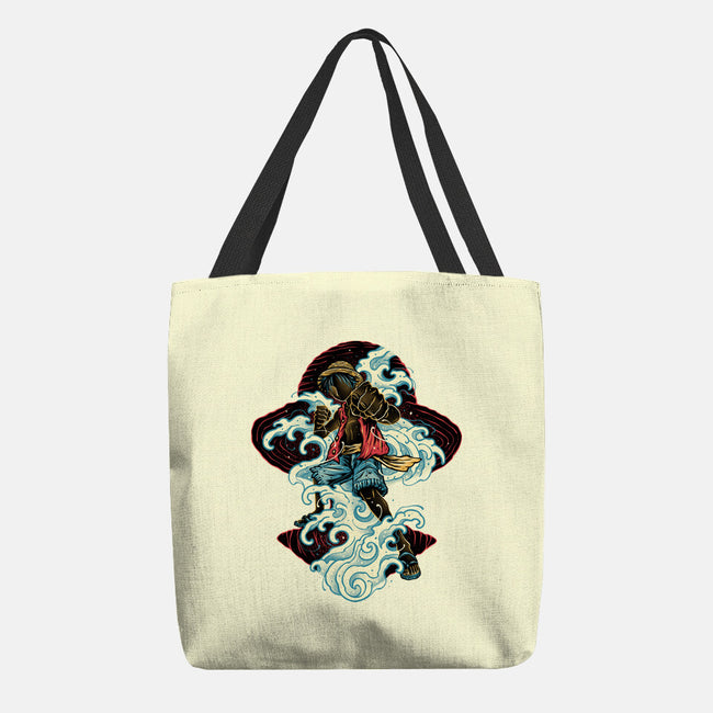 Pirate King Waves-None-Basic Tote-Bag-glitchygorilla