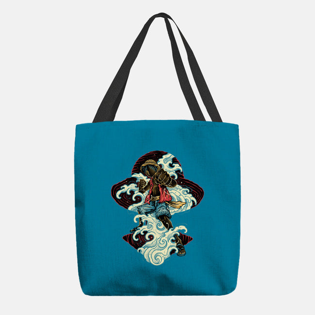 Pirate King Waves-None-Basic Tote-Bag-glitchygorilla