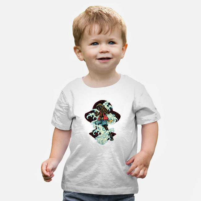 Pirate King Waves-Baby-Basic-Tee-glitchygorilla