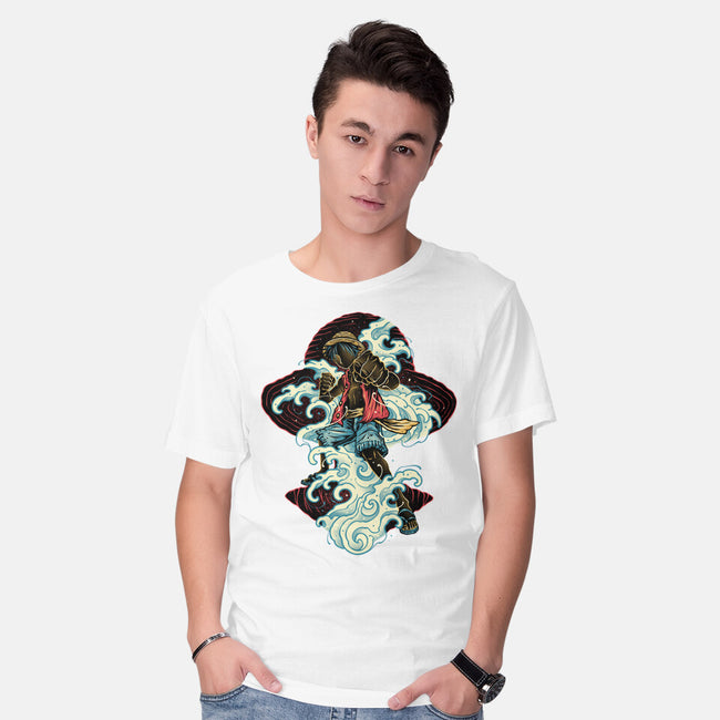 Pirate King Waves-Mens-Basic-Tee-glitchygorilla