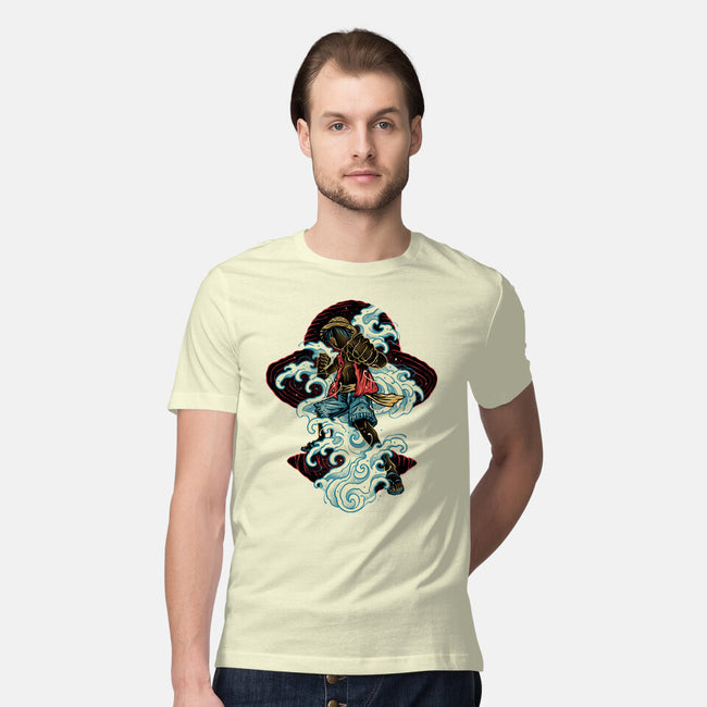 Pirate King Waves-Mens-Premium-Tee-glitchygorilla