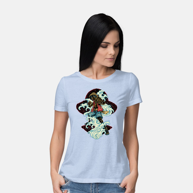 Pirate King Waves-Womens-Basic-Tee-glitchygorilla