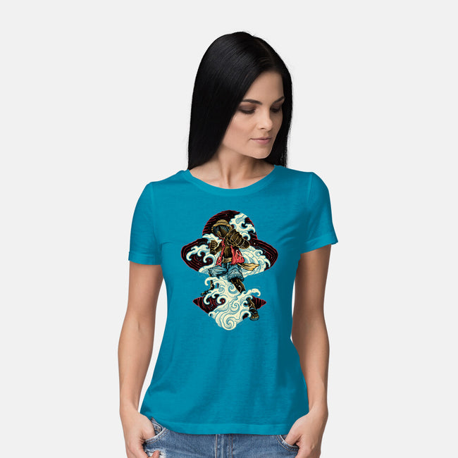 Pirate King Waves-Womens-Basic-Tee-glitchygorilla