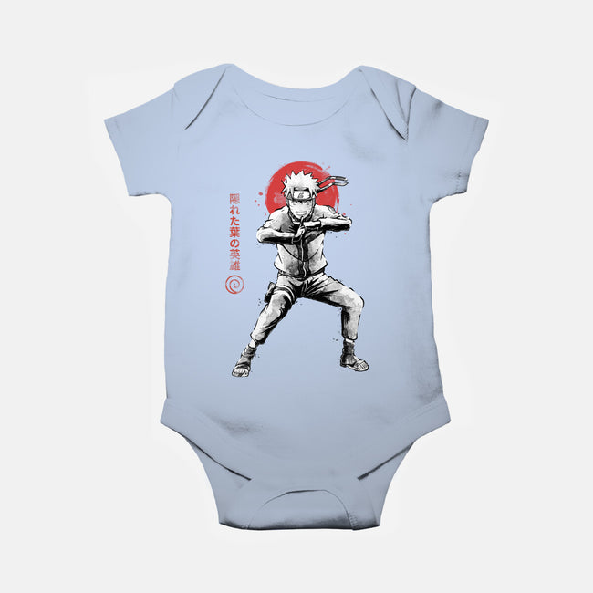 Hero Of The Hidden Leaf Sumi-e-Baby-Basic-Onesie-Astrobot Invention