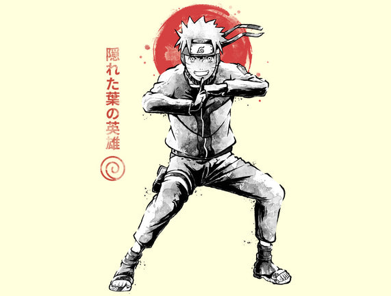 Hero Of The Hidden Leaf Sumi-e