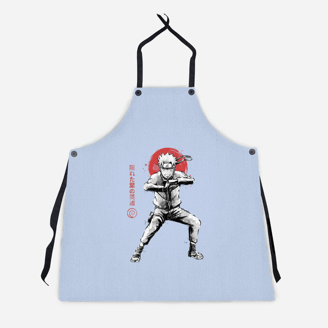 Hero Of The Hidden Leaf Sumi-e-Unisex-Kitchen-Apron-Astrobot Invention