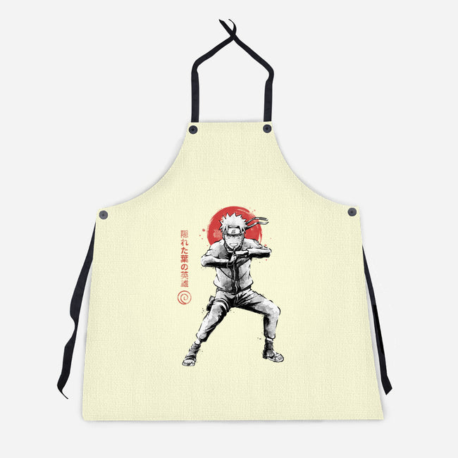 Hero Of The Hidden Leaf Sumi-e-Unisex-Kitchen-Apron-Astrobot Invention