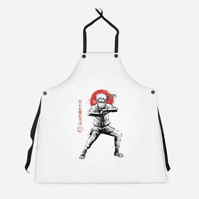 Hero Of The Hidden Leaf Sumi-e-Unisex-Kitchen-Apron-Astrobot Invention