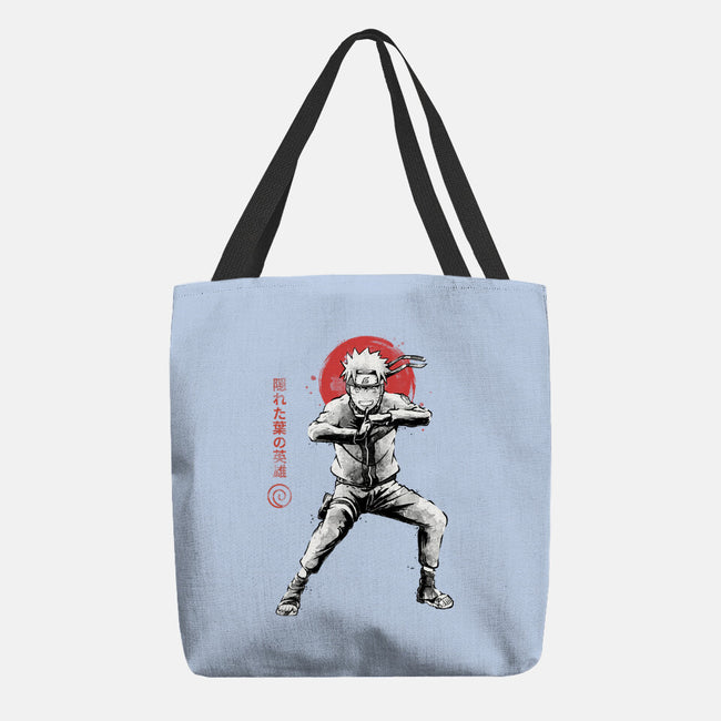 Hero Of The Hidden Leaf Sumi-e-None-Basic Tote-Bag-Astrobot Invention