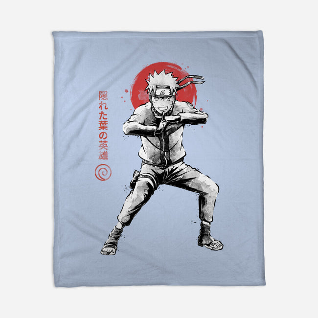 Hero Of The Hidden Leaf Sumi-e-None-Fleece-Blanket-Astrobot Invention