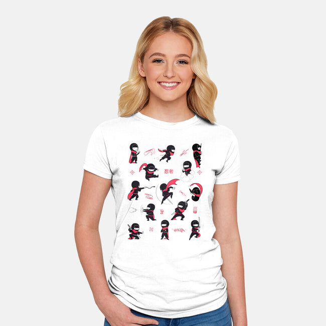 Little Ninjas-Womens-Fitted-Tee-Bruno Mota