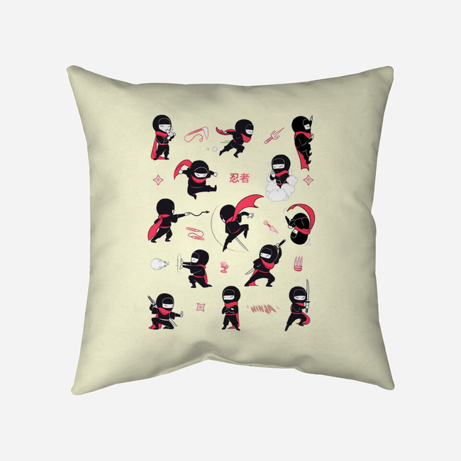 Little Ninjas-None-Removable Cover w Insert-Throw Pillow-Bruno Mota