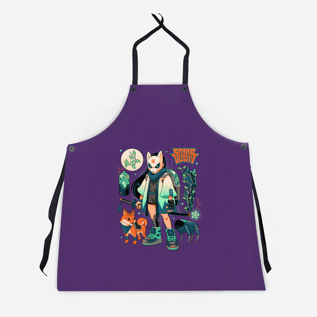 Dogs And Plants-Unisex-Kitchen-Apron-Bruno Mota