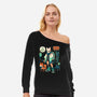 Dogs And Plants-Womens-Off Shoulder-Sweatshirt-Bruno Mota