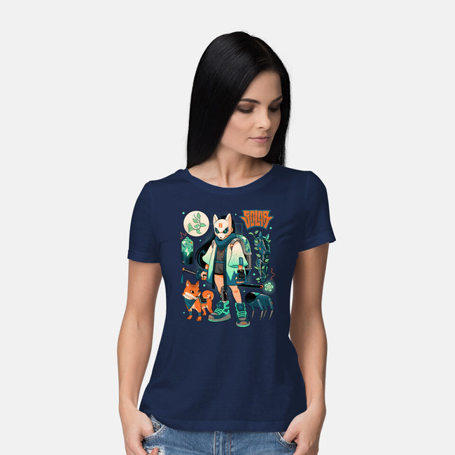 Dogs And Plants-Womens-Basic-Tee-Bruno Mota