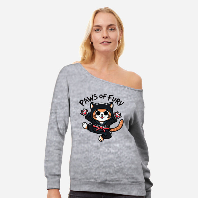 Paws Of Fury-Womens-Off Shoulder-Sweatshirt-fanfreak1