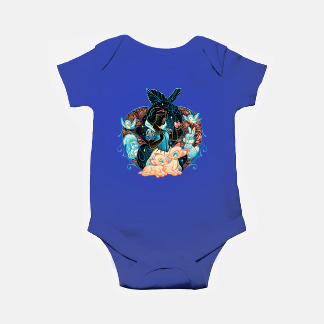 The Fairest In The Night Sky-Baby-Basic-Onesie-glitchygorilla